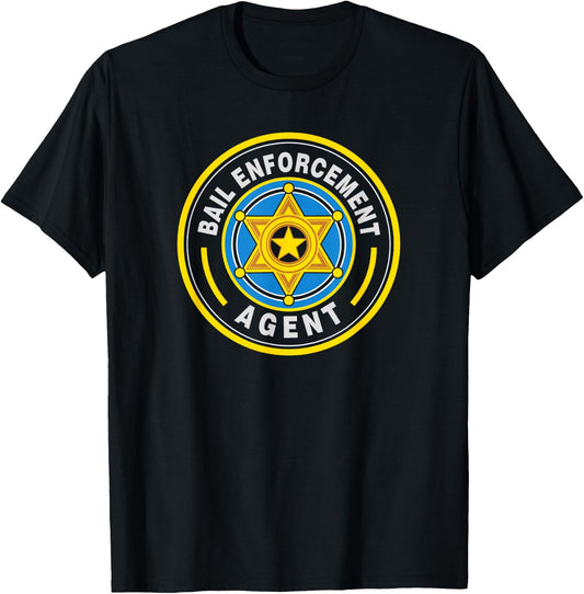 Bail Enforcement Agent | Bounty Hunters BEA Badge Design T-Shirt - T-Shirt | Black