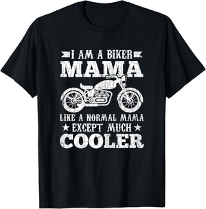 I'm A Biker Mama Funny Motorcycles Bike Graphic T-Shirt - T-Shirt | Black
