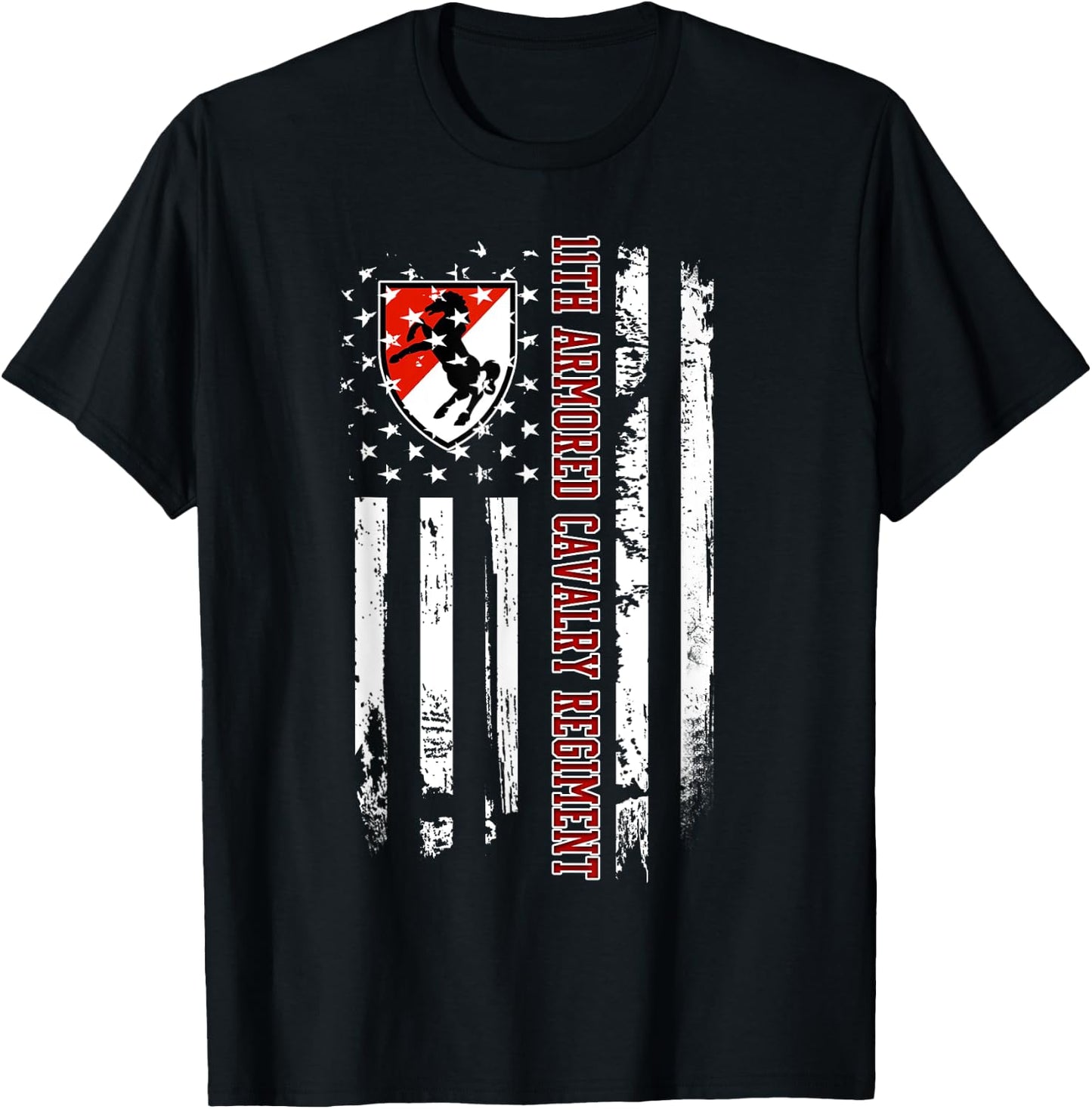 11th Armored Cavalry Regiment Veteran Veterans Day Christmas T-Shirt - T-Shirt | Black