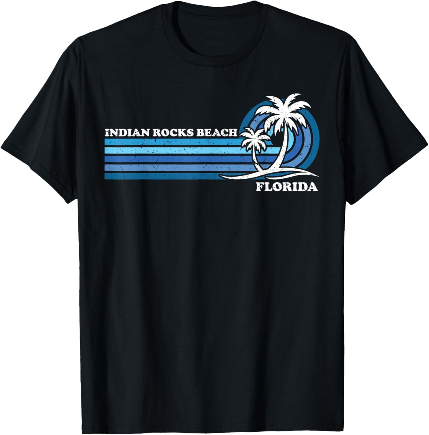 Retro Vintage Family Vacation Florida Indian Rocks Beach Men Women Kids T-Shirt - T-Shirt | Black
