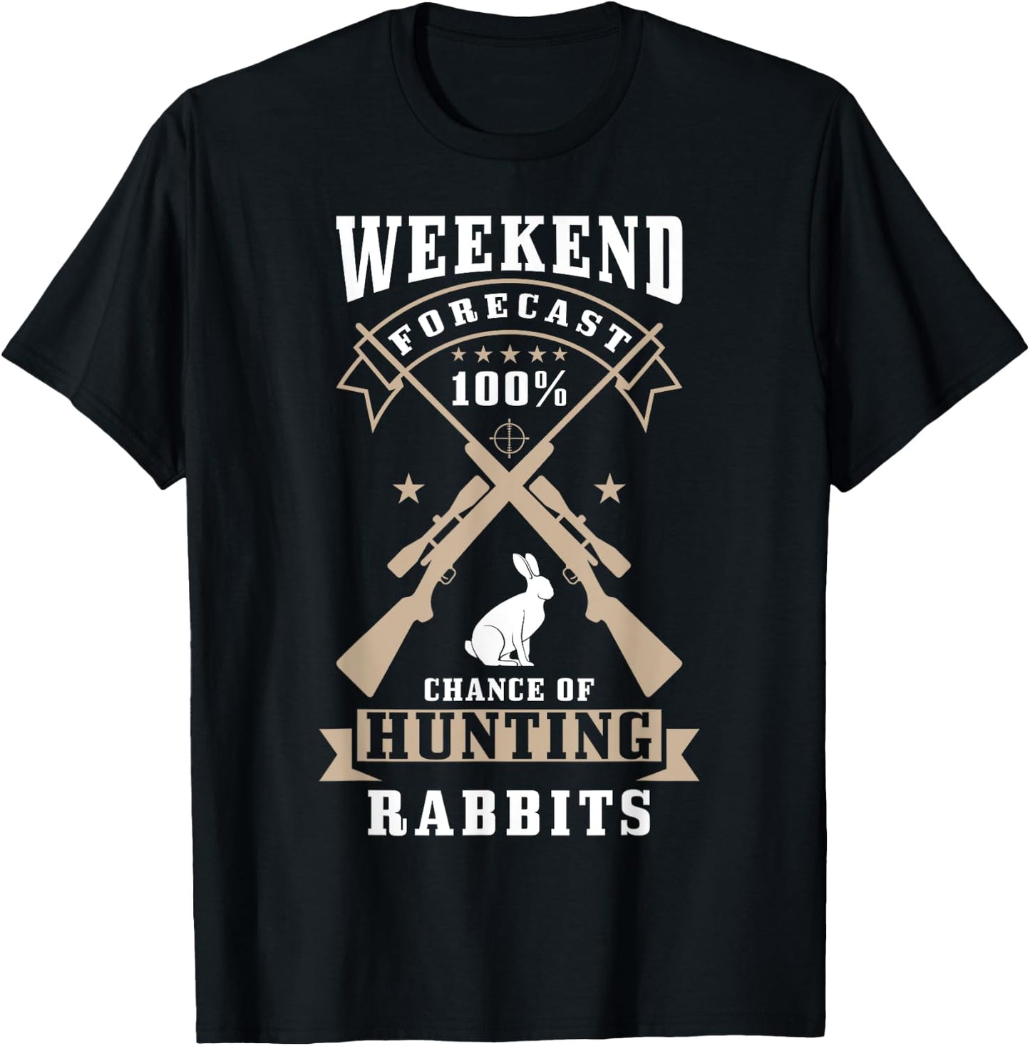 Rabbit Hunter Design with Saying for Rabbit Hunting T-Shirt - T-Shirt | Black