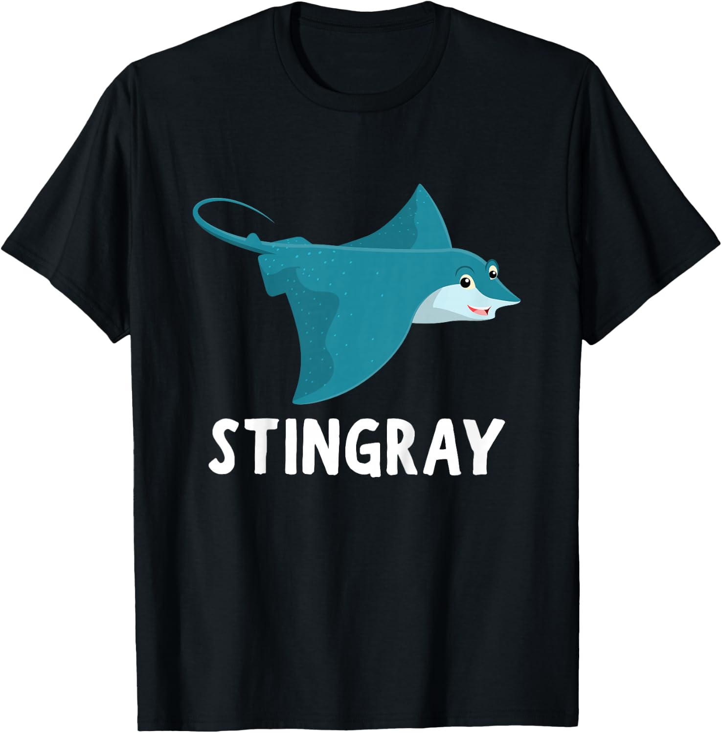 Stingray Shirt For Boys Or Girls | Cute Stingray Gift T-Shirt - T-Shirt | Black