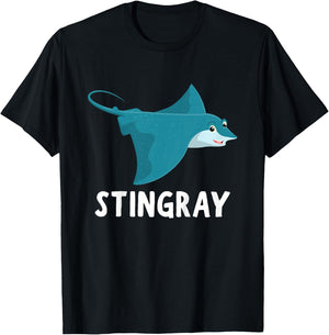 Stingray Shirt For Boys Or Girls | Cute Stingray Gift T-Shirt - T-Shirt | Black