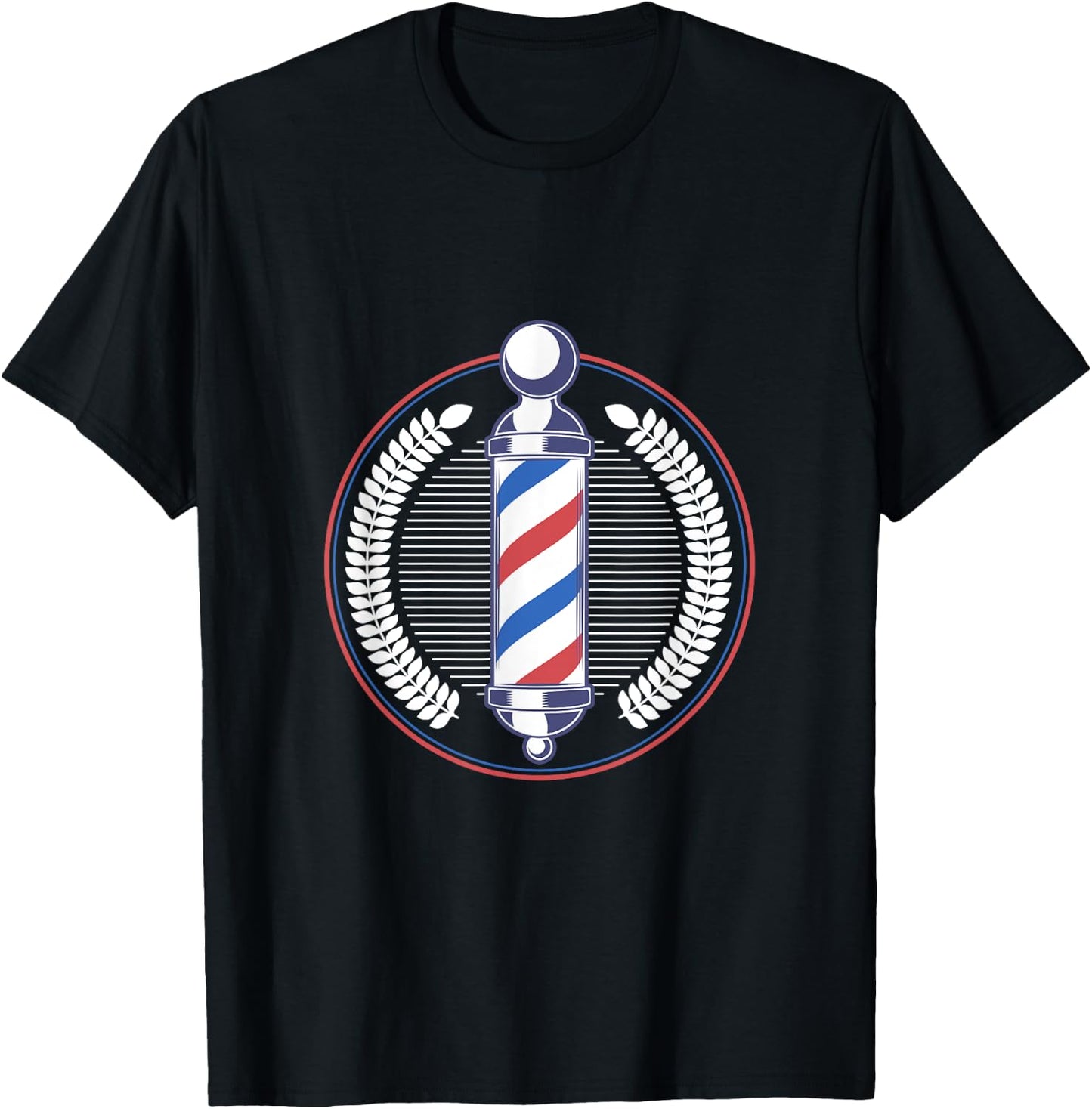 Barber Pole Barber Shop T-Shirt - T-Shirt | Black