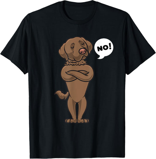 Stubborn Chesapeake Bay Retriever Dog funny Women Girls Kids T-Shirt - T-Shirt | Black