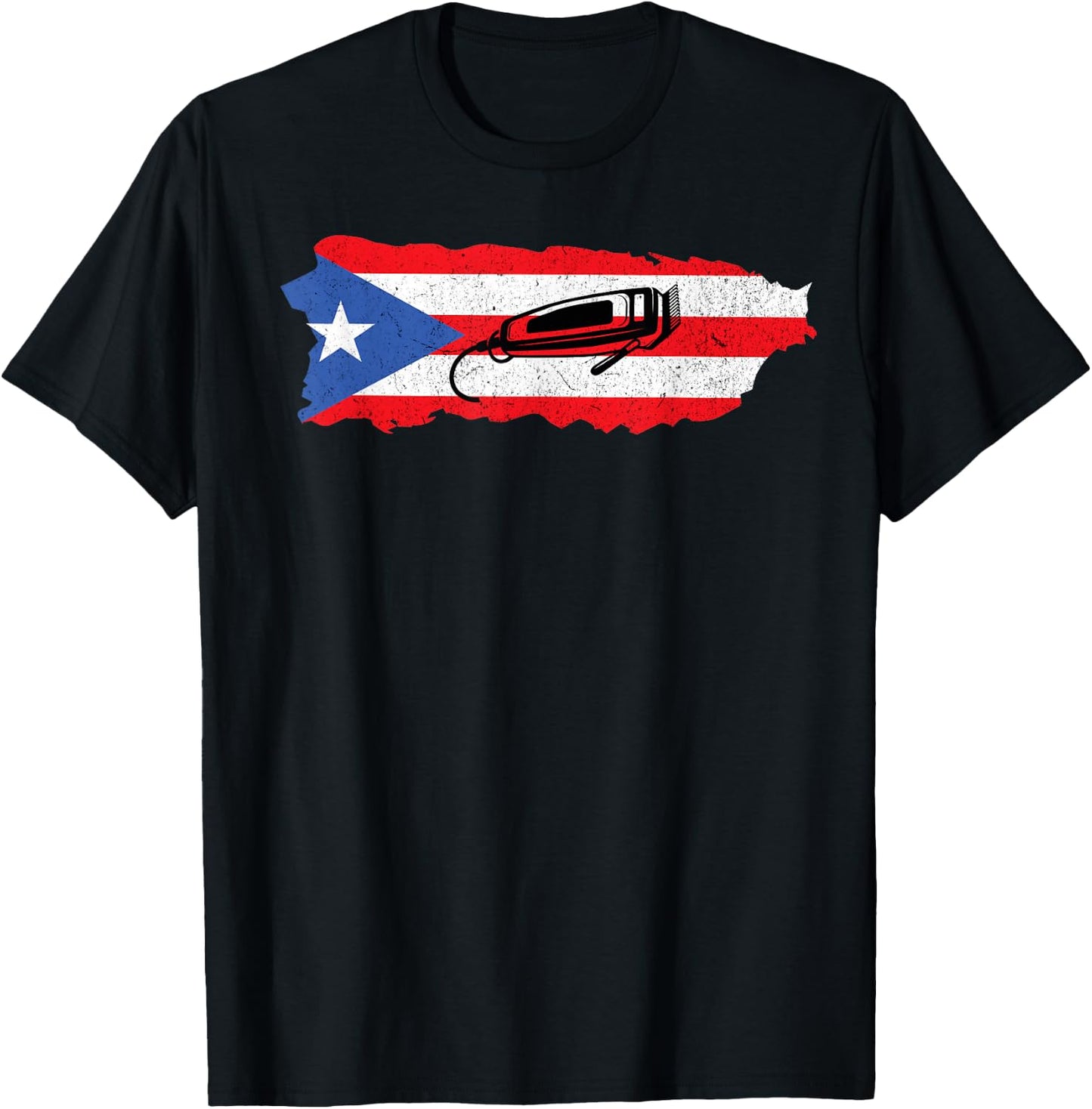 Barber Clippers Fade Haircut Barbershop Stylist from Puerto Rico T-Shirt - T-Shirt | Black