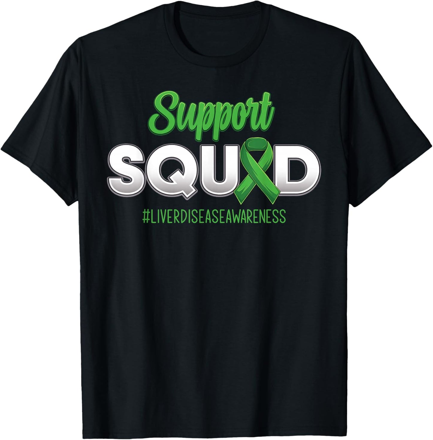 Support Squad Liver Disease Awareness Fighting Women T-Shirt - T-Shirt | Black
