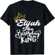 Elijah The Birthday King Happy Birthday Shirt Men Boys Teens T-Shirt - T-Shirt | Black