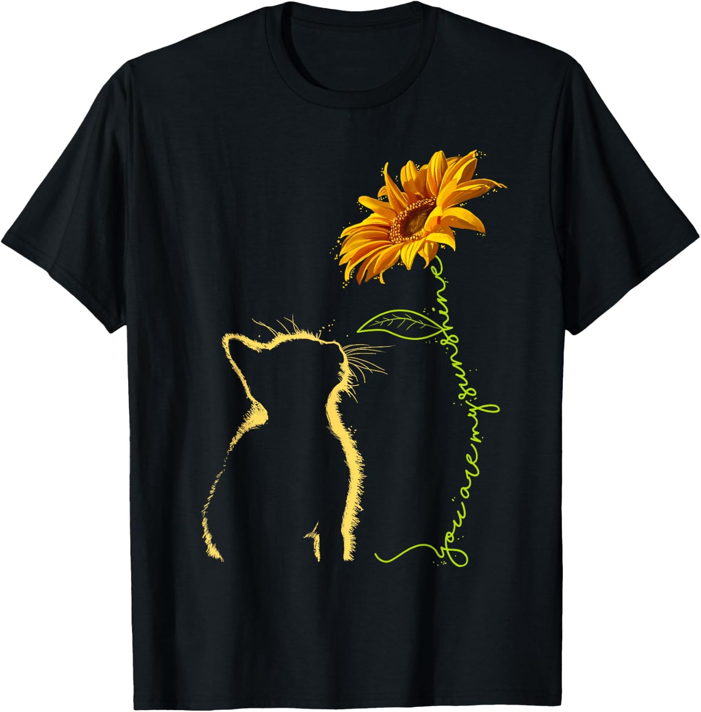Cat You Are My Sunshine - Cats Gift T-Shirt - T-Shirt | Black