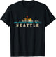 Seattle Skyline Washington Vintage Pride T-Shirt - T-Shirt | Black