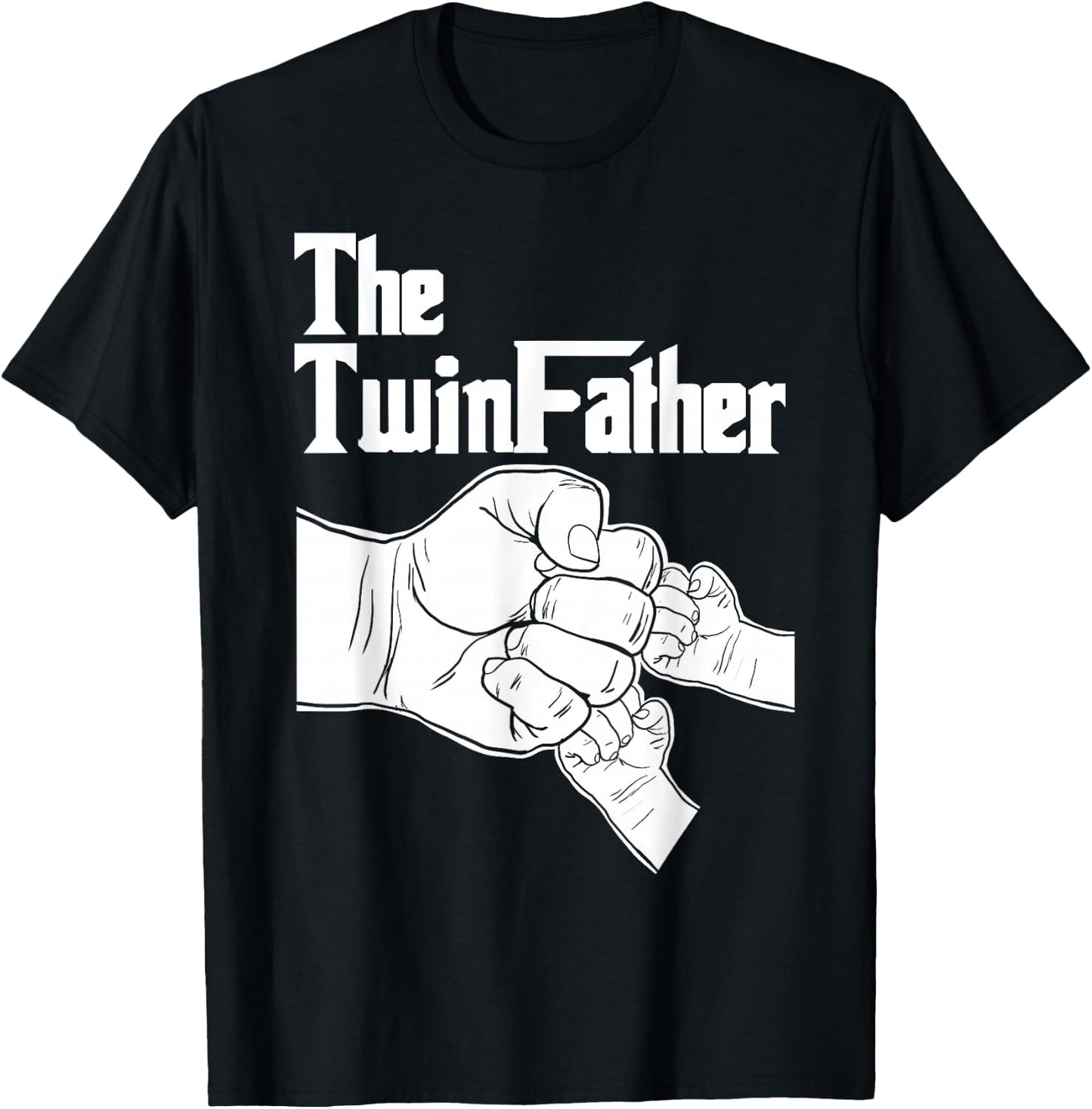 Miftees Twin The Twinfather of Twins Fist Bump T-Shirt - T-Shirt | Black