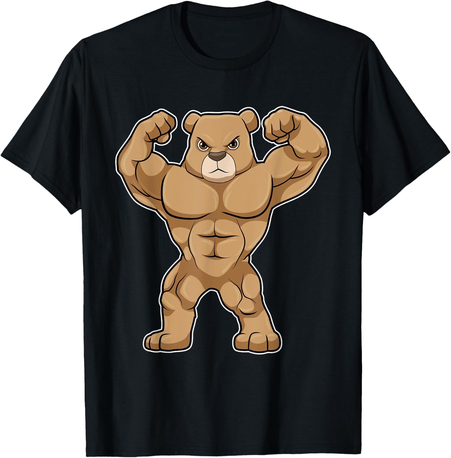Bear Bodybuilder Bodybuilding Sports T-Shirt - T-Shirt | Black