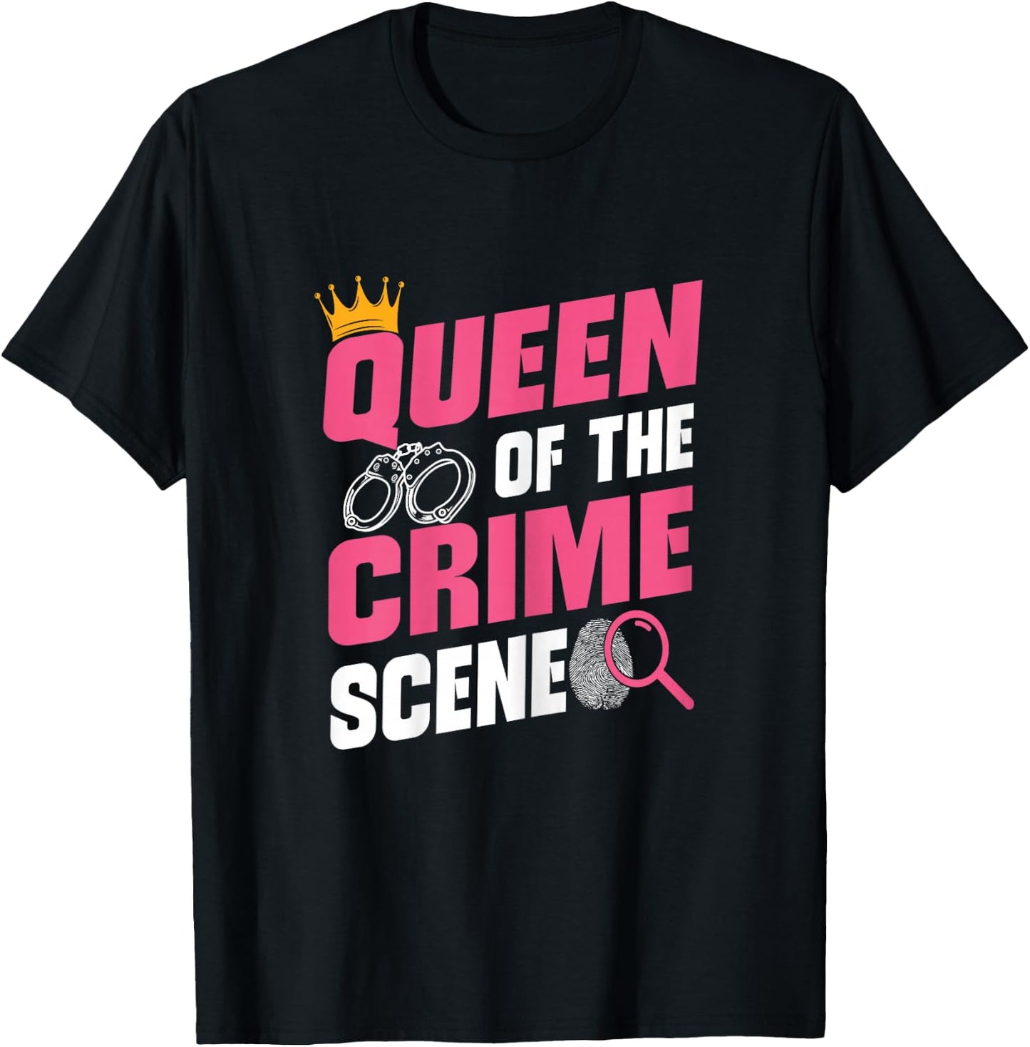 Queen Of Crime Scene Forensic Science Evidence Technician T-Shirt - T-Shirt | Black