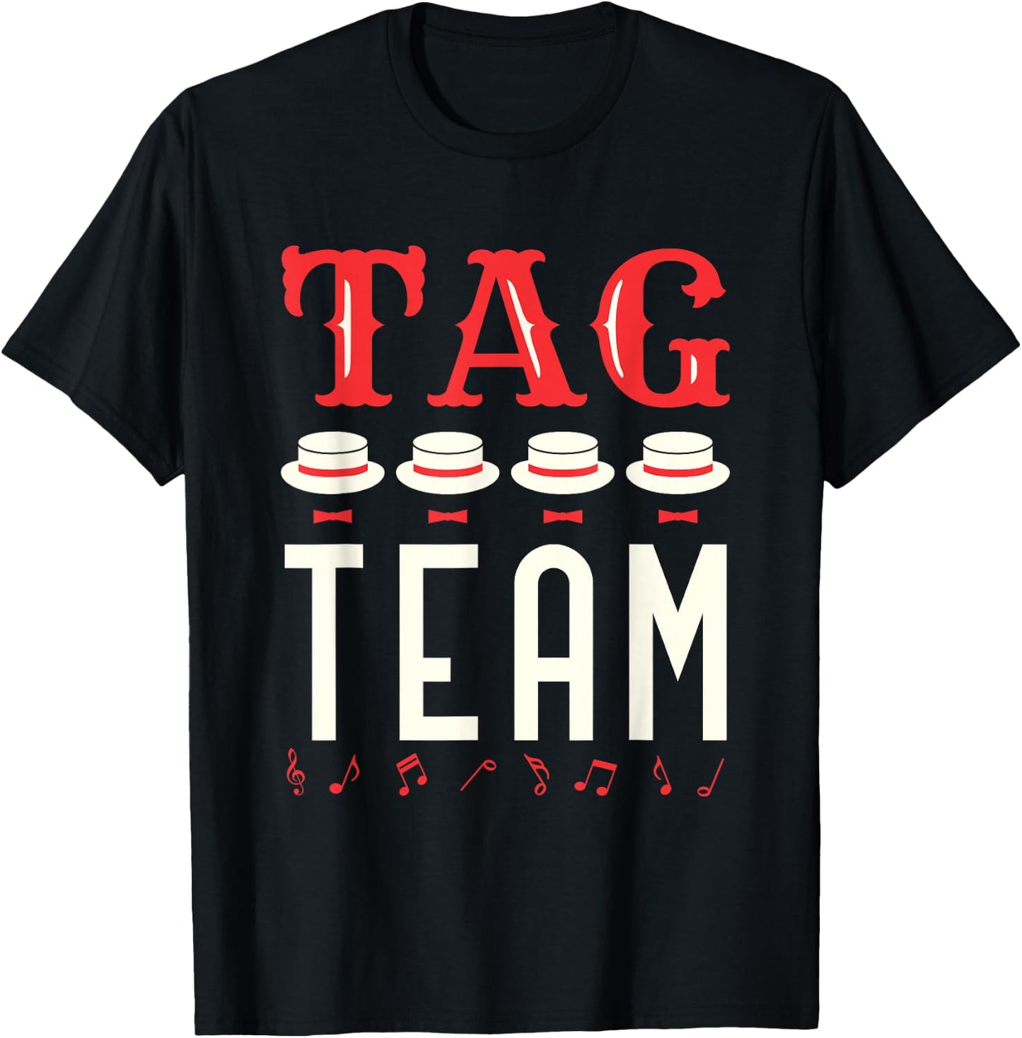 Tag Team Barbershop Quartet Harmony Singing Singers Graphic T-Shirt - T-Shirt | Black