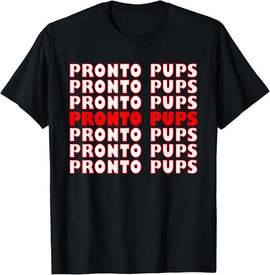 Pronto Pup Design T-Shirt - T-Shirt | Black