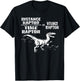 Distance Time Raptor Velociraptor Equation Fun Gift T-Shirt - T-Shirt | Black