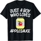 Cool Applesauce For Boys Kids Sweetened Apple Sauce Food Jar T-Shirt - T-Shirt | Black
