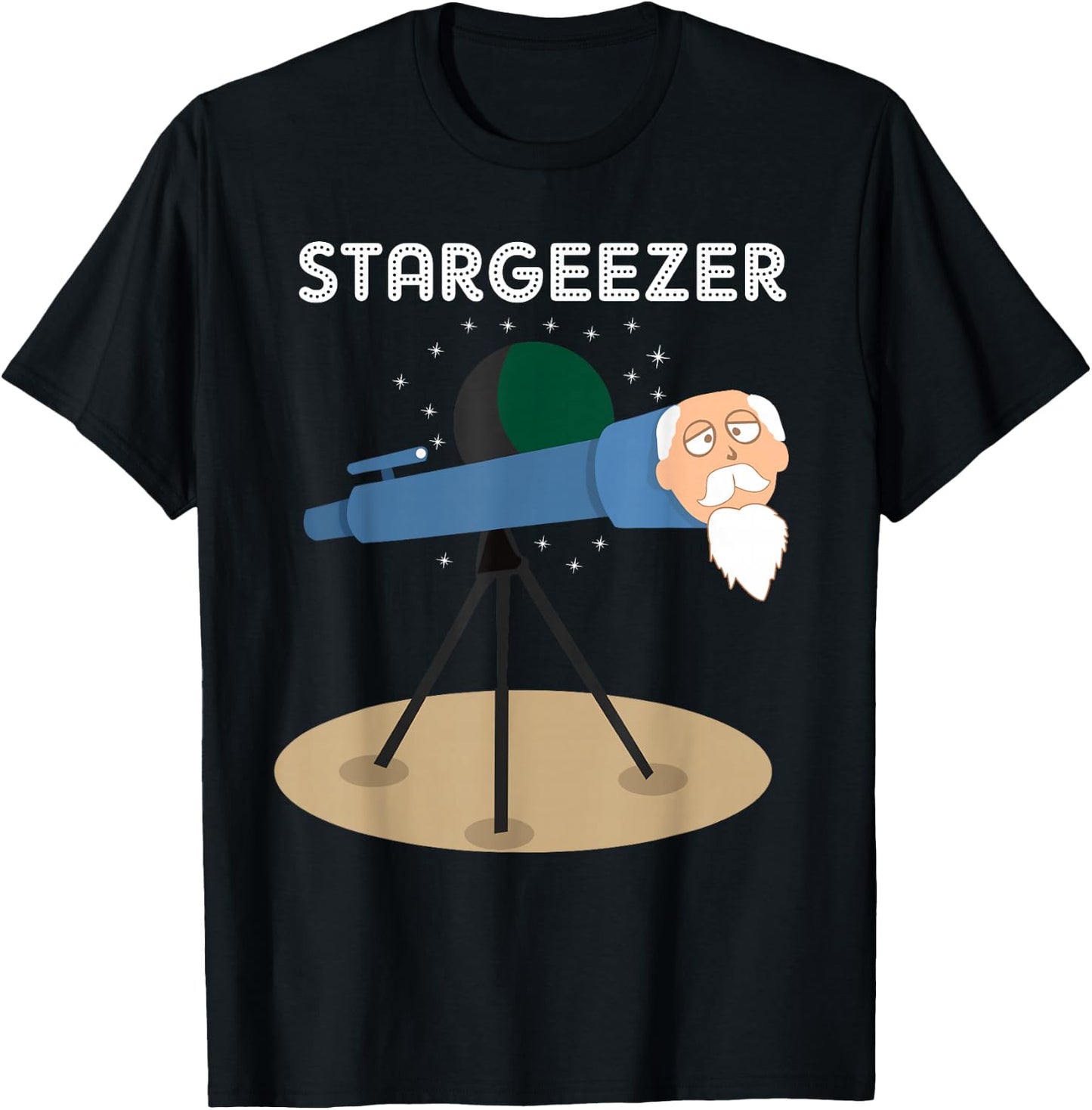 Stargeezer Funny Stargazing Astronaut Astronomy Gifts Men T-Shirt - T-Shirt | Black