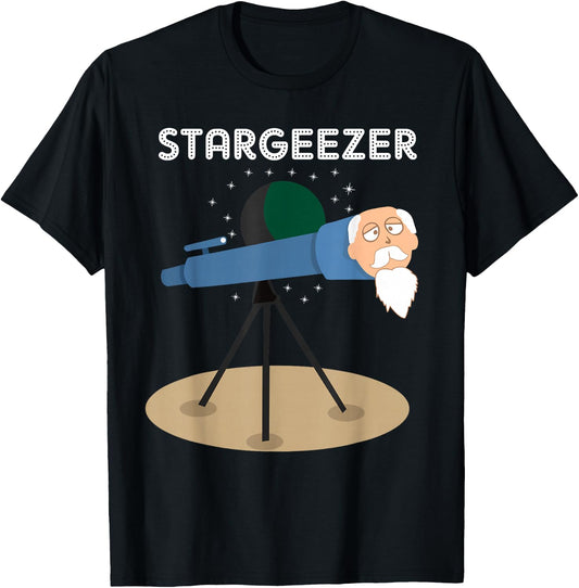 Stargeezer Funny Stargazing Astronaut Astronomy Gifts Men T-Shirt - T-Shirt | Black