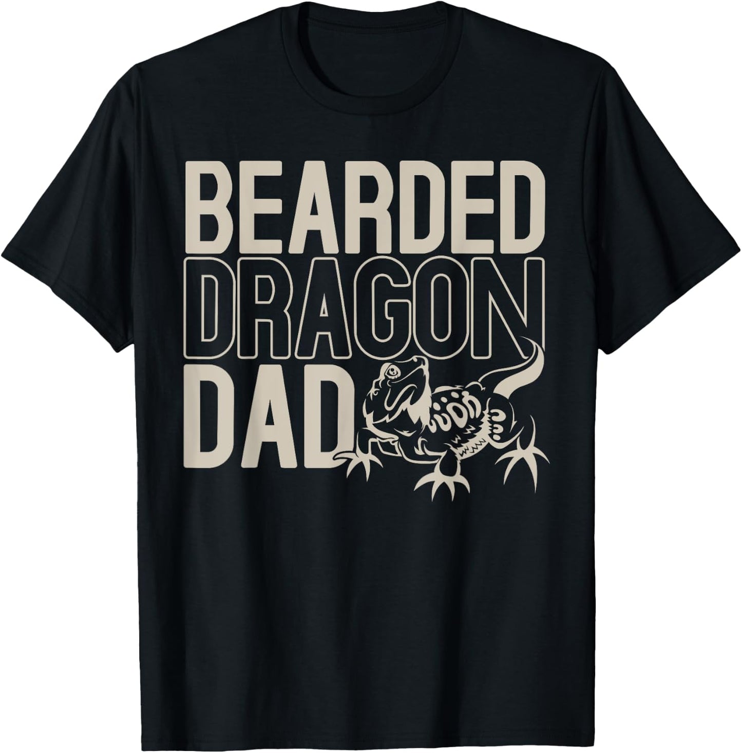 Pet Owner Dad Lizard Reptile Fathers Day Bearded Dragon T-Shirt - T-Shirt | Black