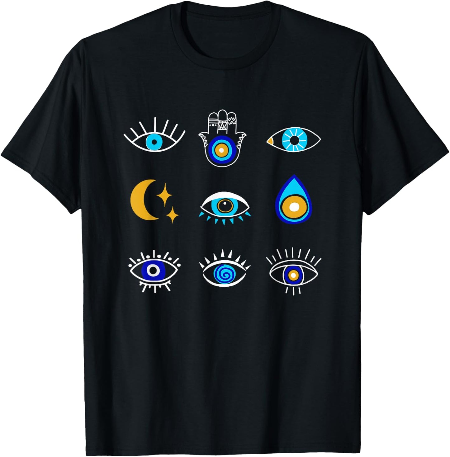 Evil Eye Curse Protection Seeing Eyes Evil Eye T-Shirt - T-Shirt | Black