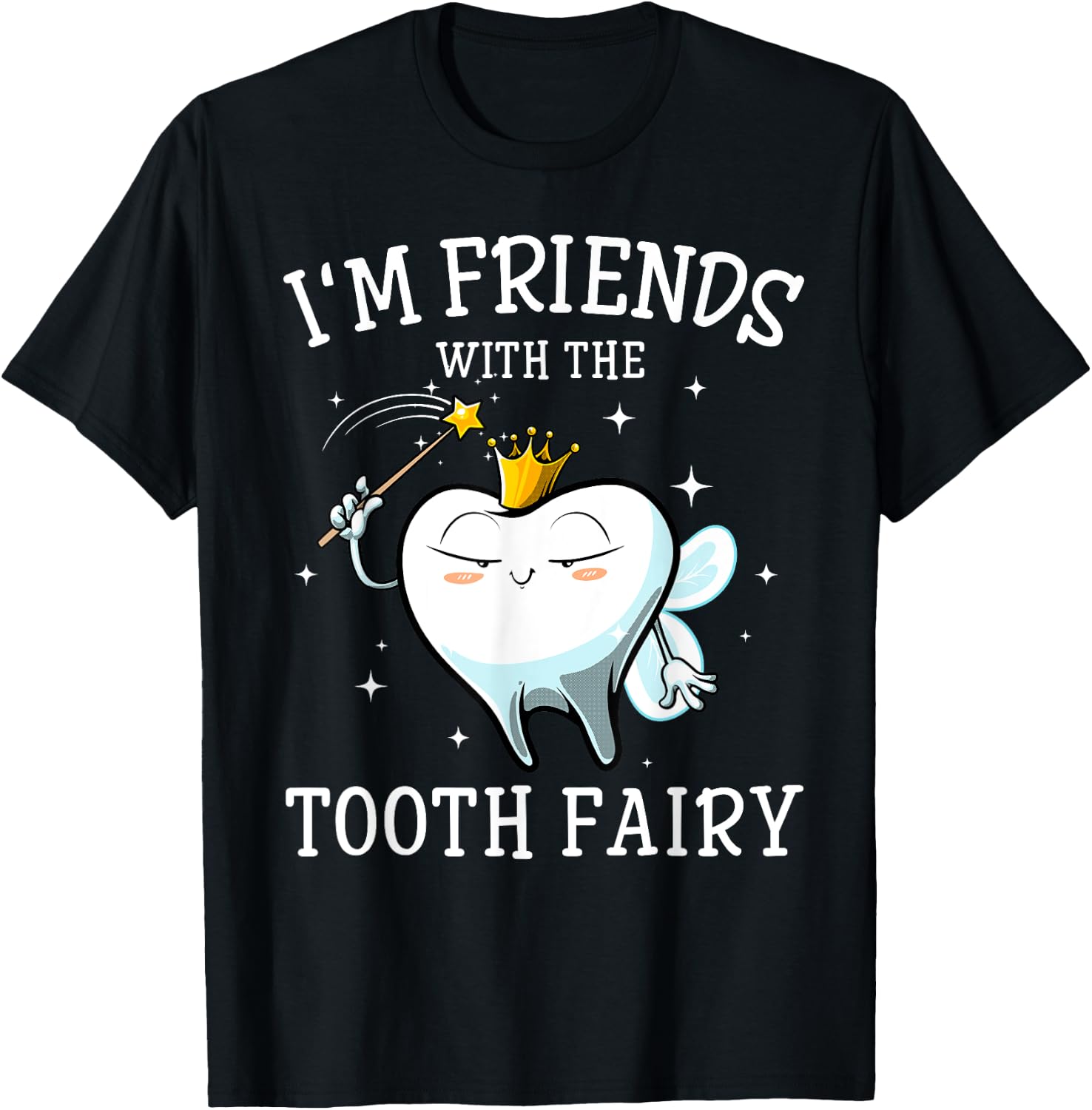 Cool Tooth Fairy Art Men Women Oral Dentist Dental Assistant T-Shirt - T-Shirt | Black