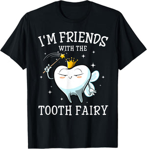 Cool Tooth Fairy Art Men Women Oral Dentist Dental Assistant T-Shirt - T-Shirt | Black