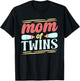 Mother of Twins Humour Twin Twins Boys Mum T-Shirt - T-Shirt | Black