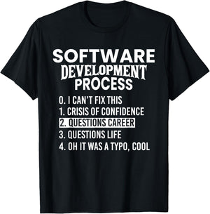 Software Development Process Python Coding and Design T-Shirt - T-Shirt | Black
