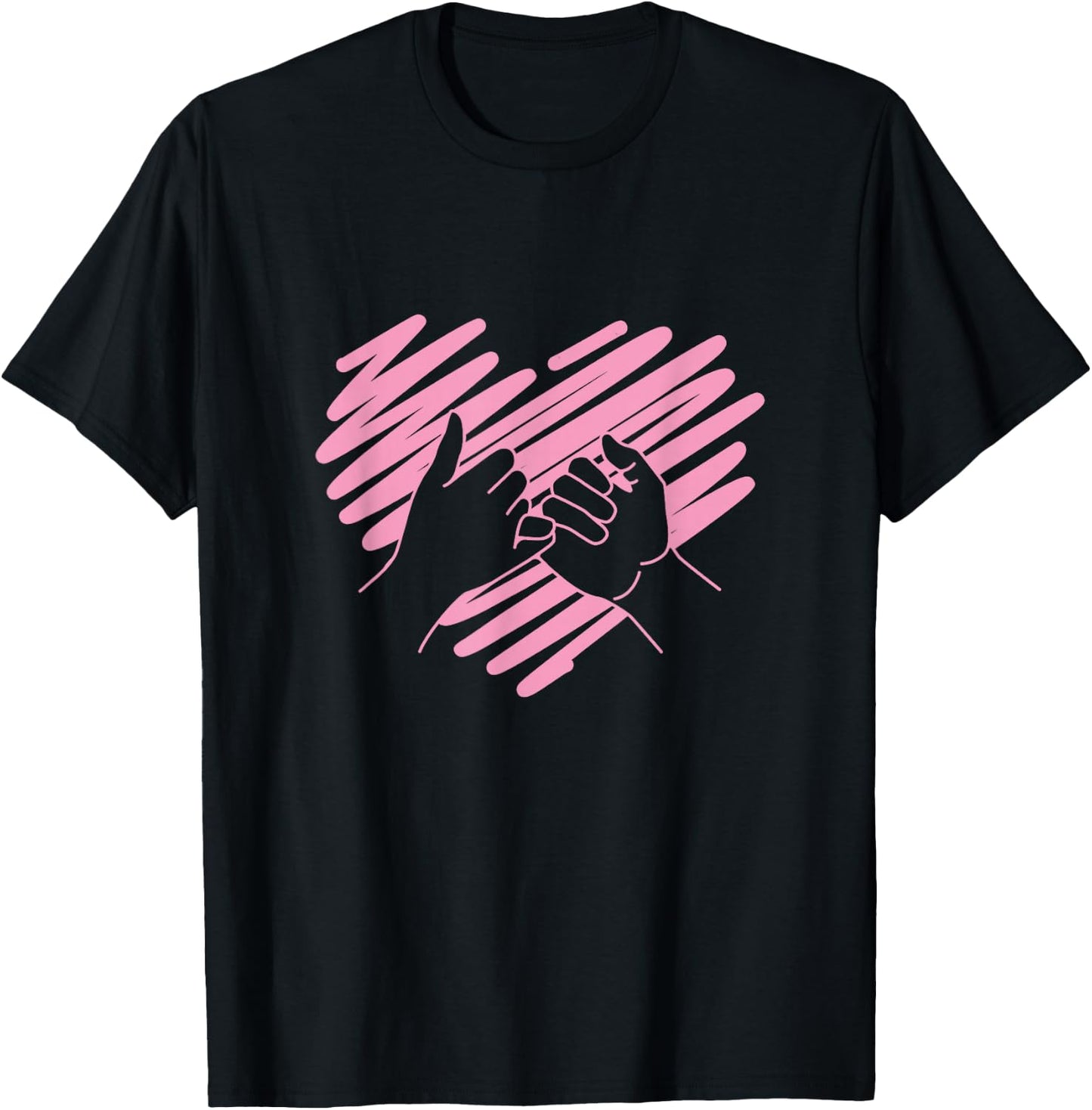 Best Friend Pinky Promise - Aesthetic Gift T-Shirt - T-Shirt | Black