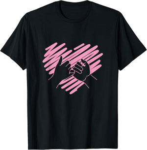 Best Friend Pinky Promise - Aesthetic Gift T-Shirt - T-Shirt | Black
