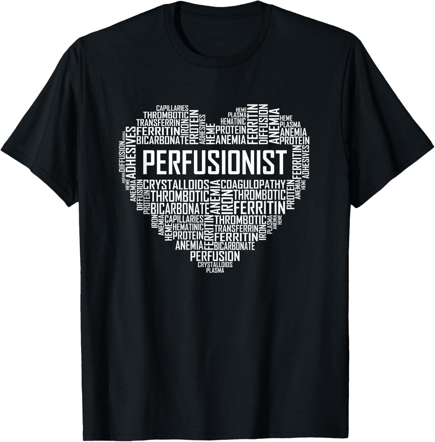 Perfusionist Heart Gift Perfusionist Science Scientist T-Shirt - T-Shirt | Black