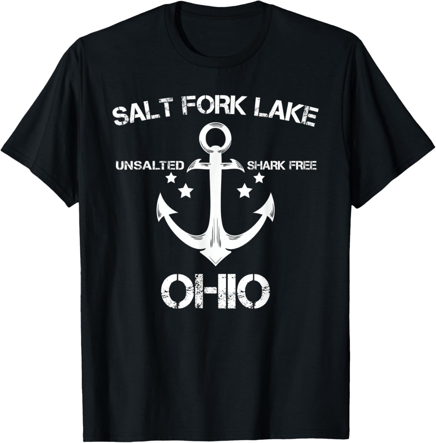 SALT FORK LAKE OHIO Funny Fishing Camping Summer Gift Women Kids T-Shirt - T-Shirt | Black