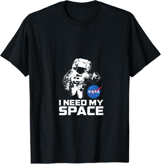 I Need My Space Shirt with Astronaut - NASA Space V-Neck T-Shirt - T-Shirt | Black