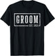 Groom Est 2025 Future Husband Engaged Gifts Him Engagement T-Shirt - T-Shirt | Black