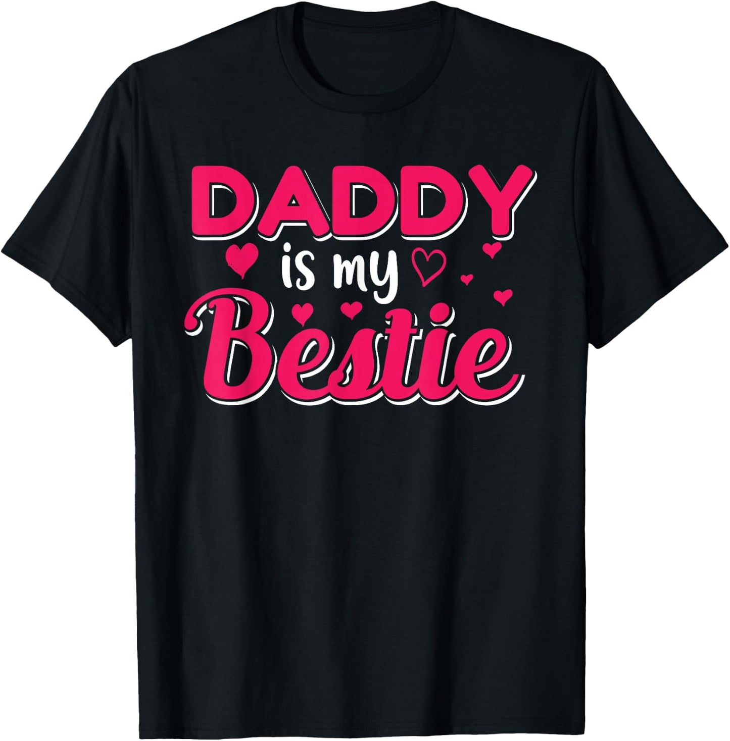 Papa - Dad is my bestie - dad T-Shirt - T-Shirt | Black