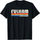 Retro Vintage 70s 80s Style Fulham, United Kingdom T-Shirt - T-Shirt | Black