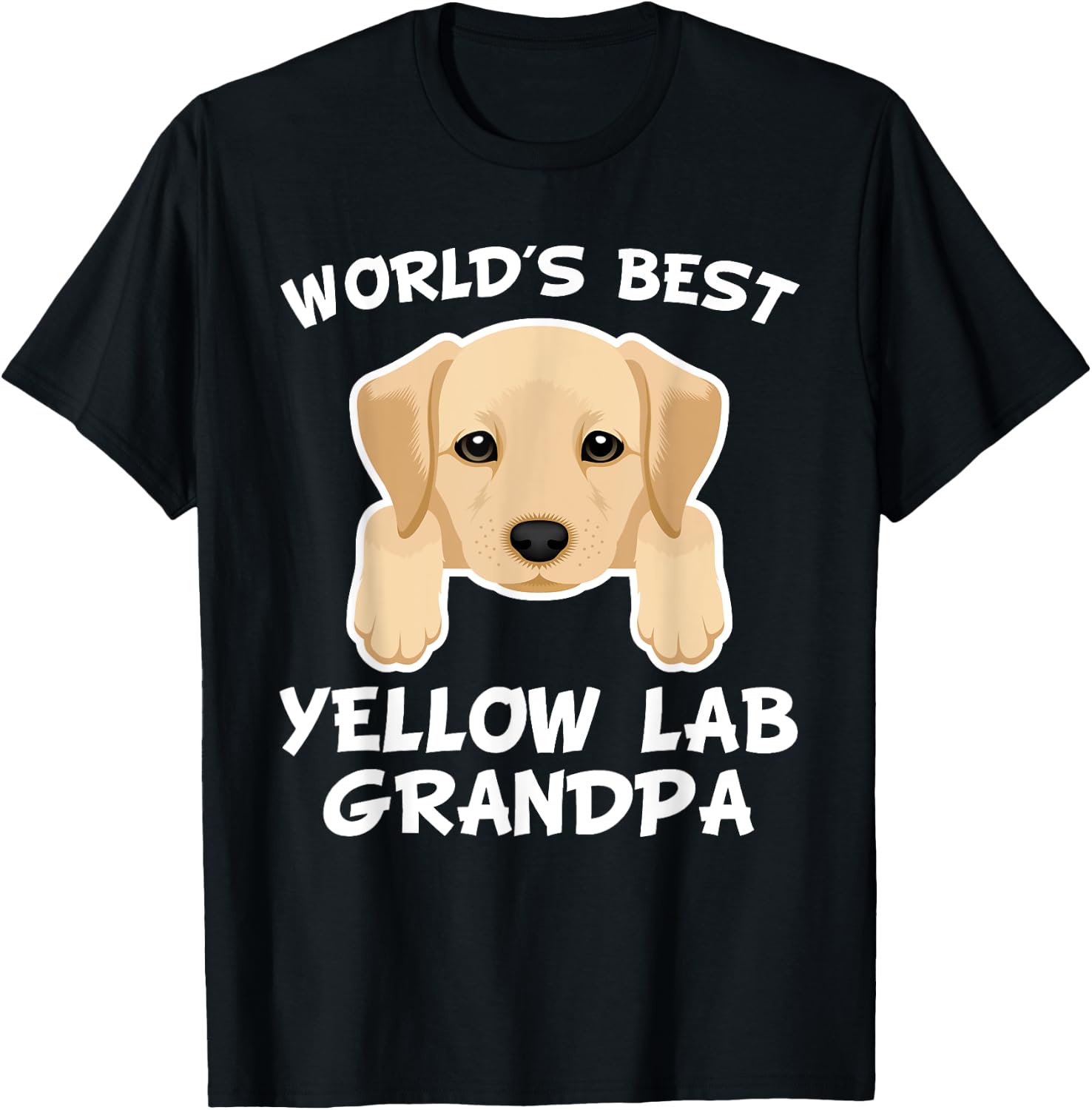 World's Best Yellow Lab Grandpa Dog Granddog Men T-Shirt - T-Shirt | Black