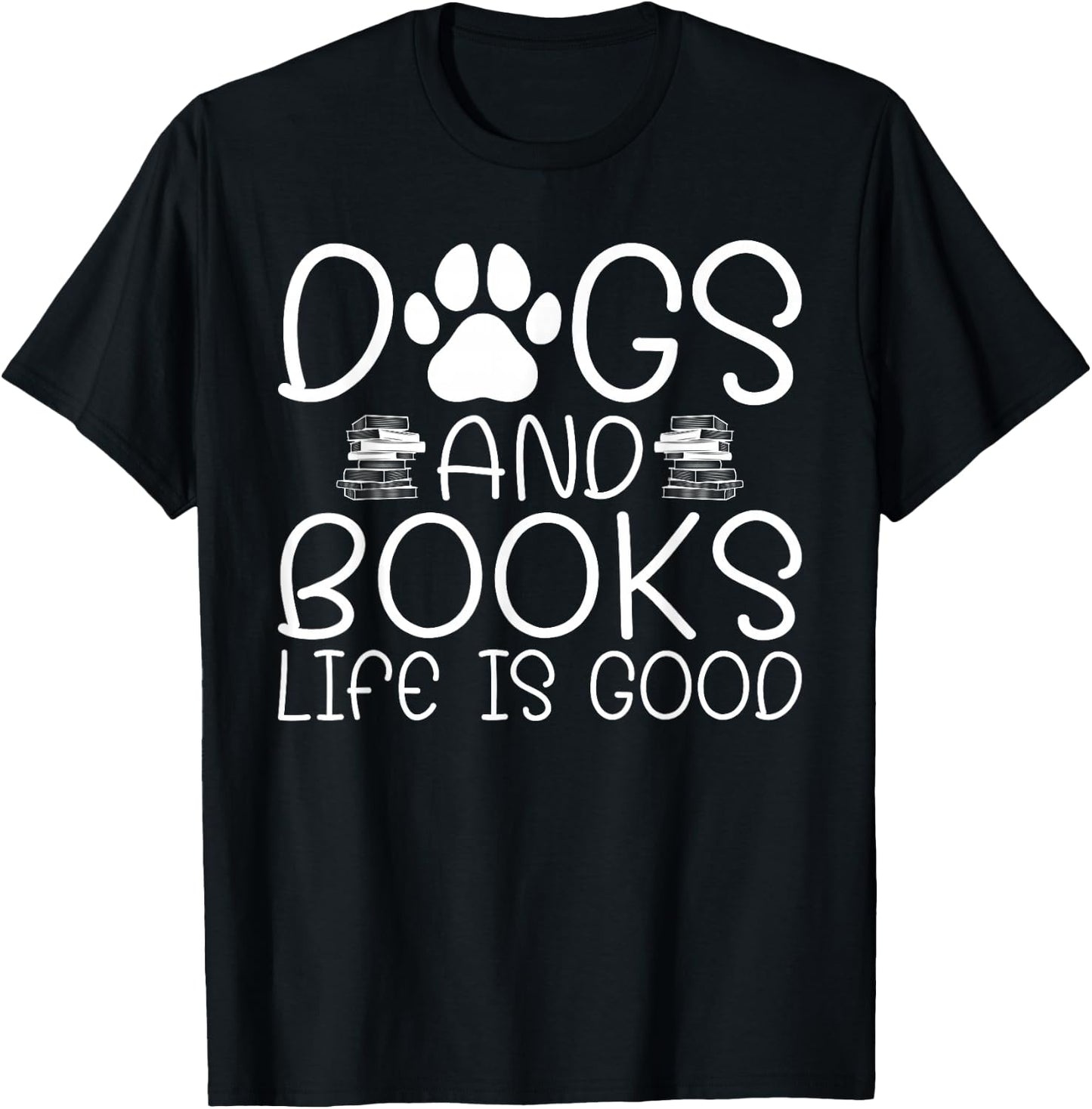 Reader Reading Book Lover Librarian Literature Bookworm Dog T-Shirt - T-Shirt | Black