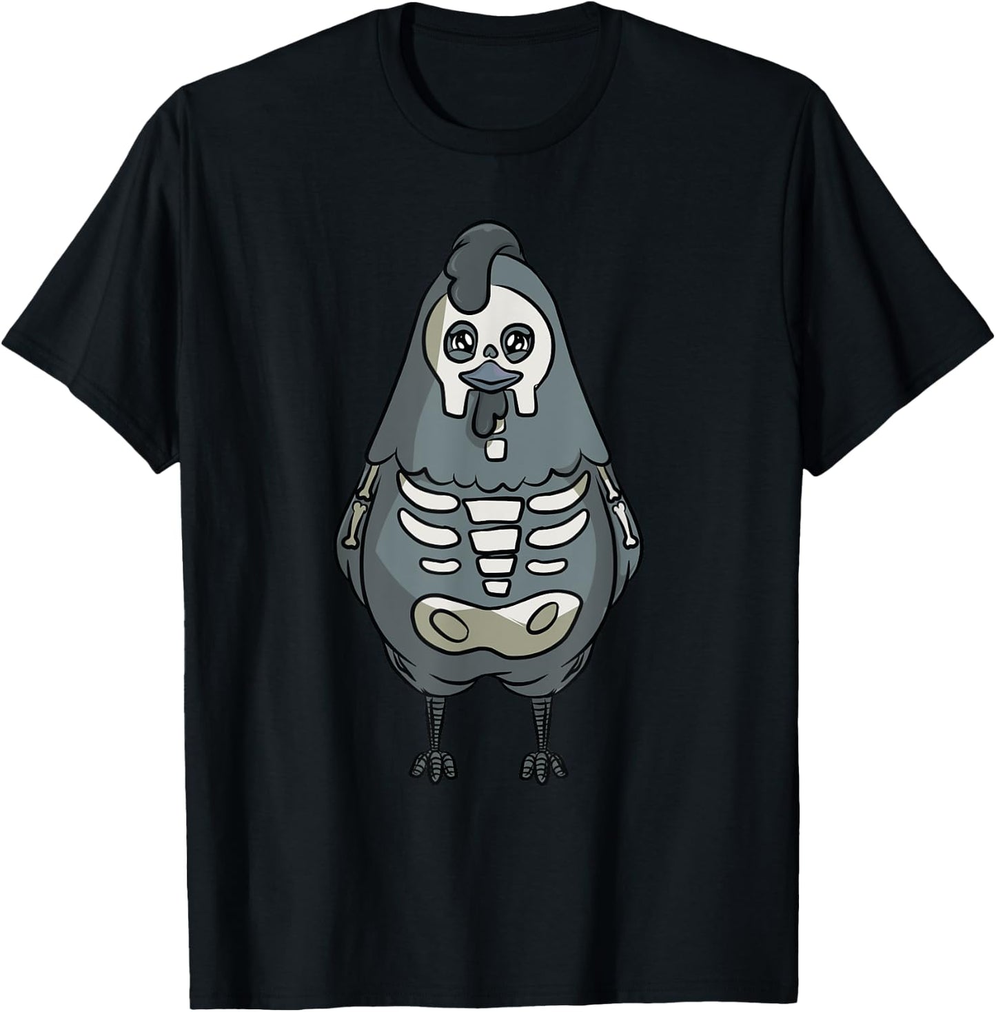 Chicken Skeleton Costume for Halloween Chickens T-Shirt - T-Shirt | Black
