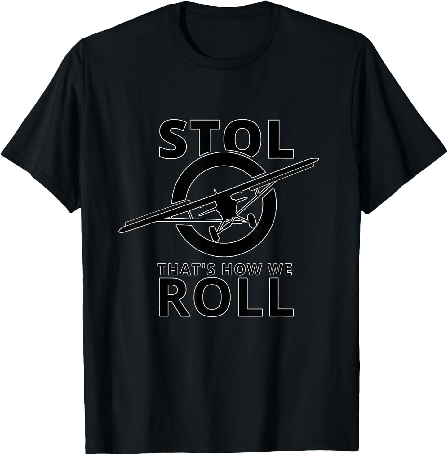 STOL aircraft bush airplane Pilot plane T-Shirt - T-Shirt | Black