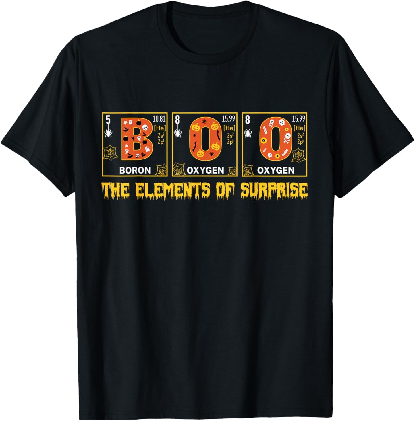 Halloween Boo School Chemistry Nerd Physics Pumpkin Gift T-Shirt - T-Shirt | Black