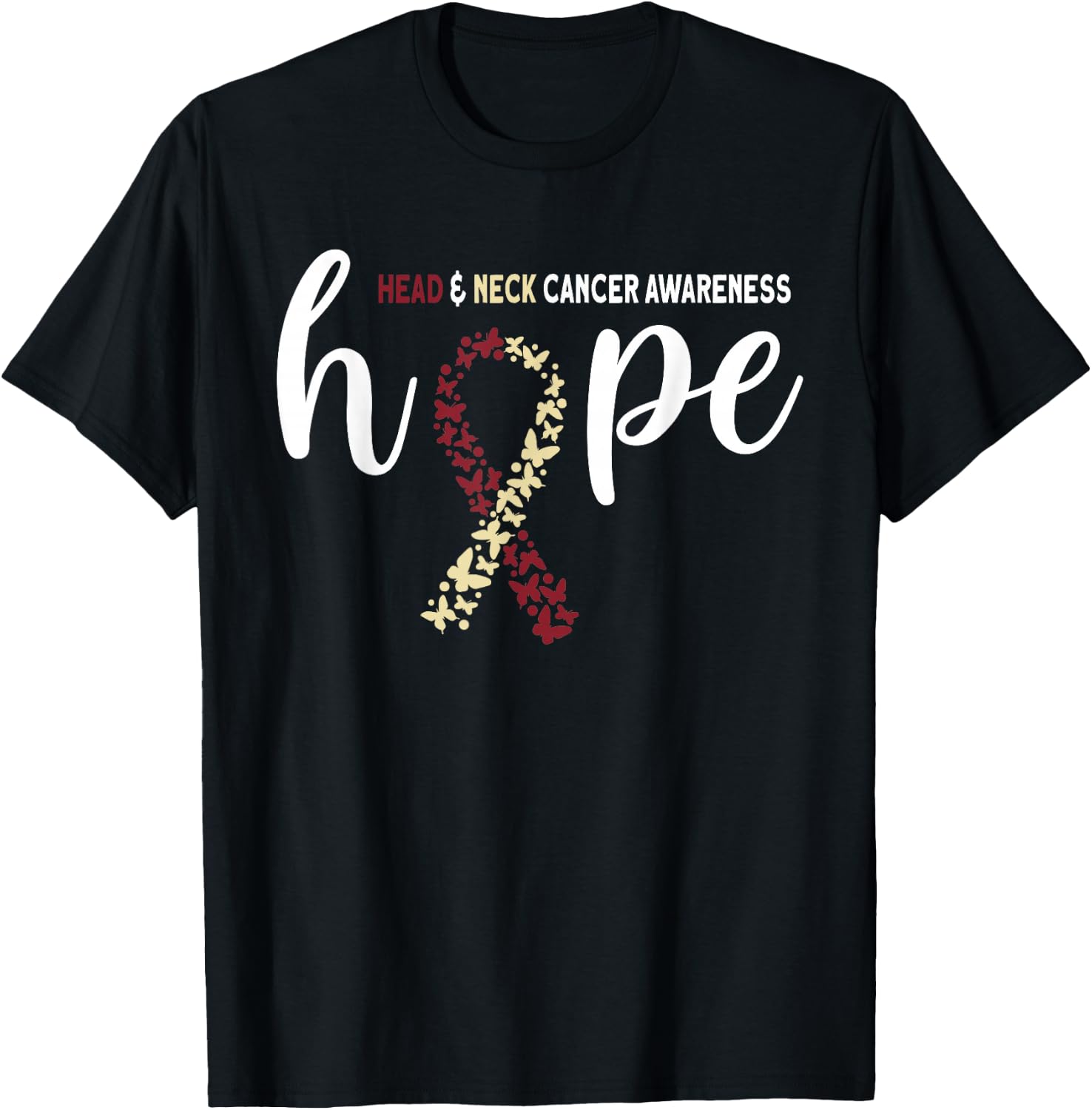 Hope Head And Neck Cancer Awareness T-Shirt - T-Shirt | Black