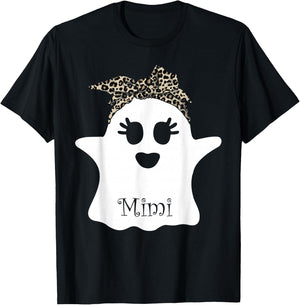 mb Spooky Mimi Ghost Bandana Boo Halloween Family Matching T-Shirt - T-Shirt | Black