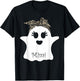 mb Spooky Mimi Ghost Bandana Boo Halloween Family Matching T-Shirt - T-Shirt | Black