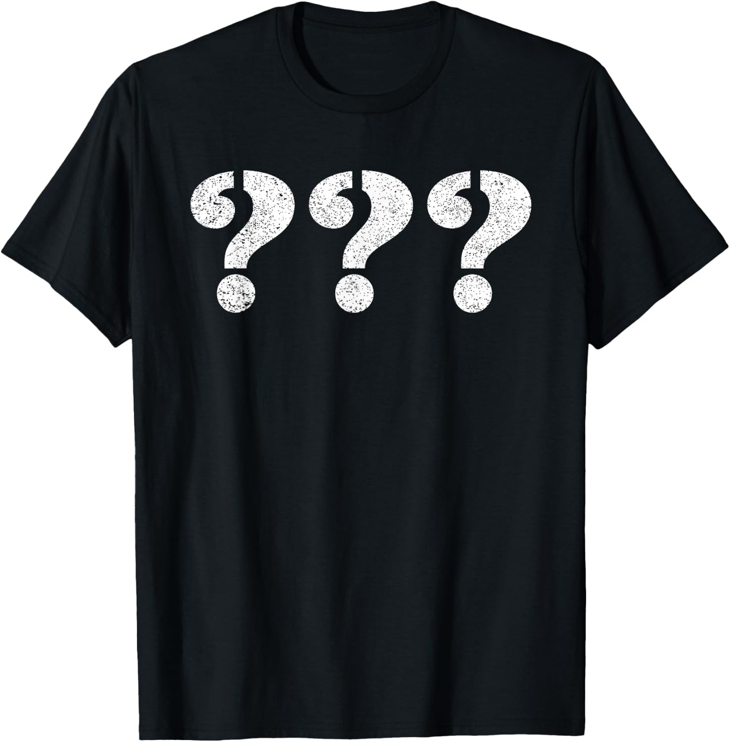 Question Mark Stenciled Punctuation - Funny T-Shirt - T-Shirt | Black