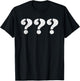 Question Mark Stenciled Punctuation - Funny T-Shirt - T-Shirt | Black