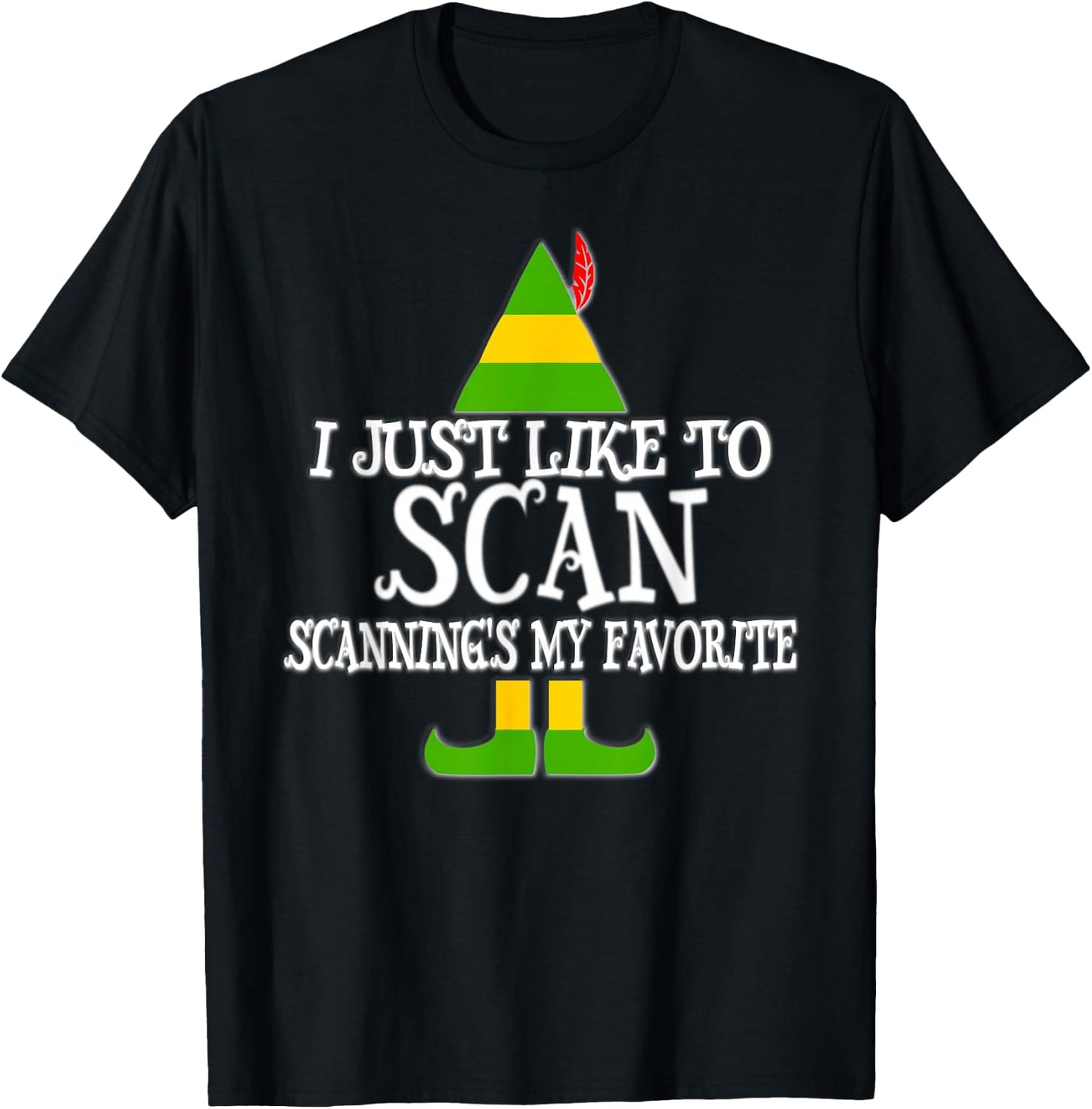 I Just Like To Scan Ultrasound CT MRI US Christmas T Shirt T-Shirt - T-Shirt | Black