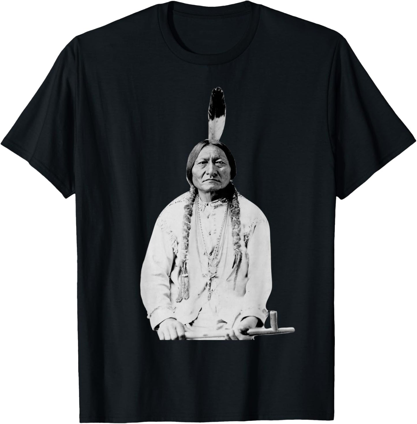 Sitting Bull Native American Indian Chief Lakota Sioux Gift T-Shirt - T-Shirt | Black