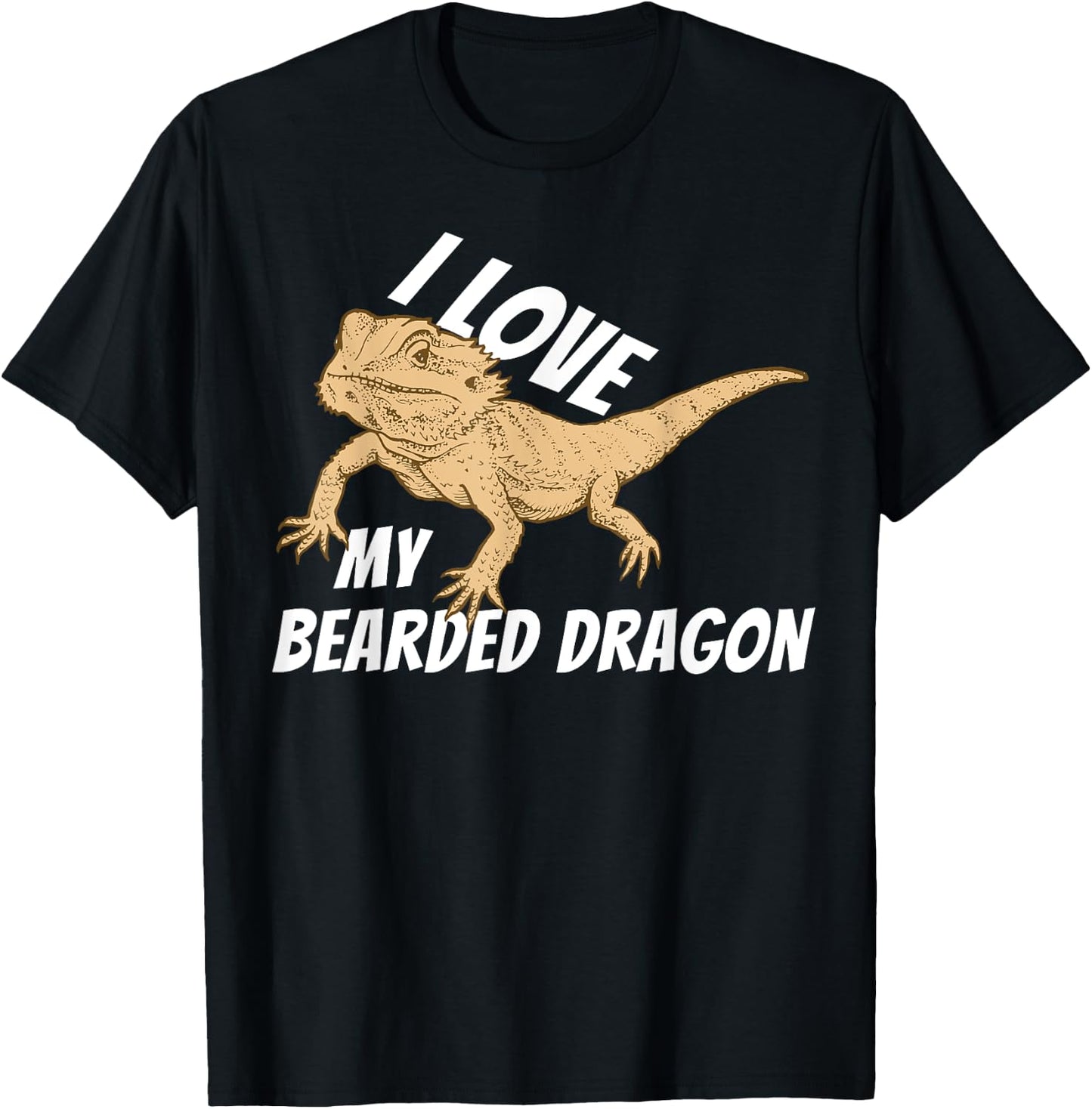 I Love My Bearded Dragon Shirt T-Shirt - T-Shirt | Black